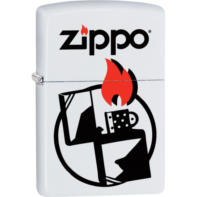 Зажигалка Zippo 214 белая матовая